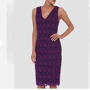 Alice and Olivia Lace Midi purple cocktail dress, Size 4, excellent condition